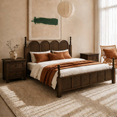 Kavya 100% Solid Wood Bed - Beds - Gharaana