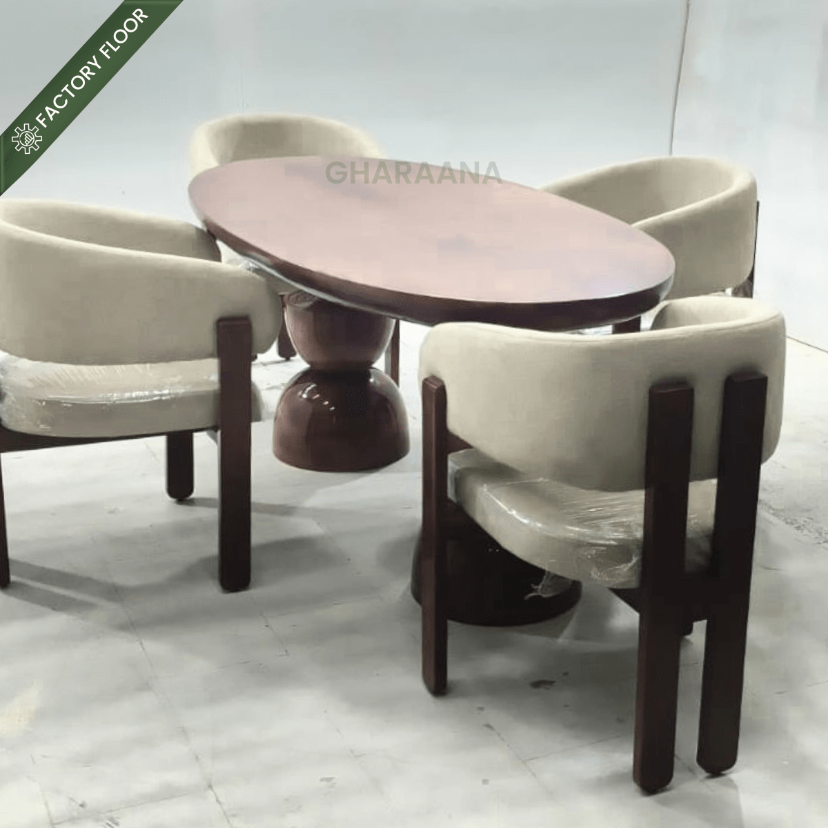 Somany Wooden Dining Table Set - Dining Set - Gharaana