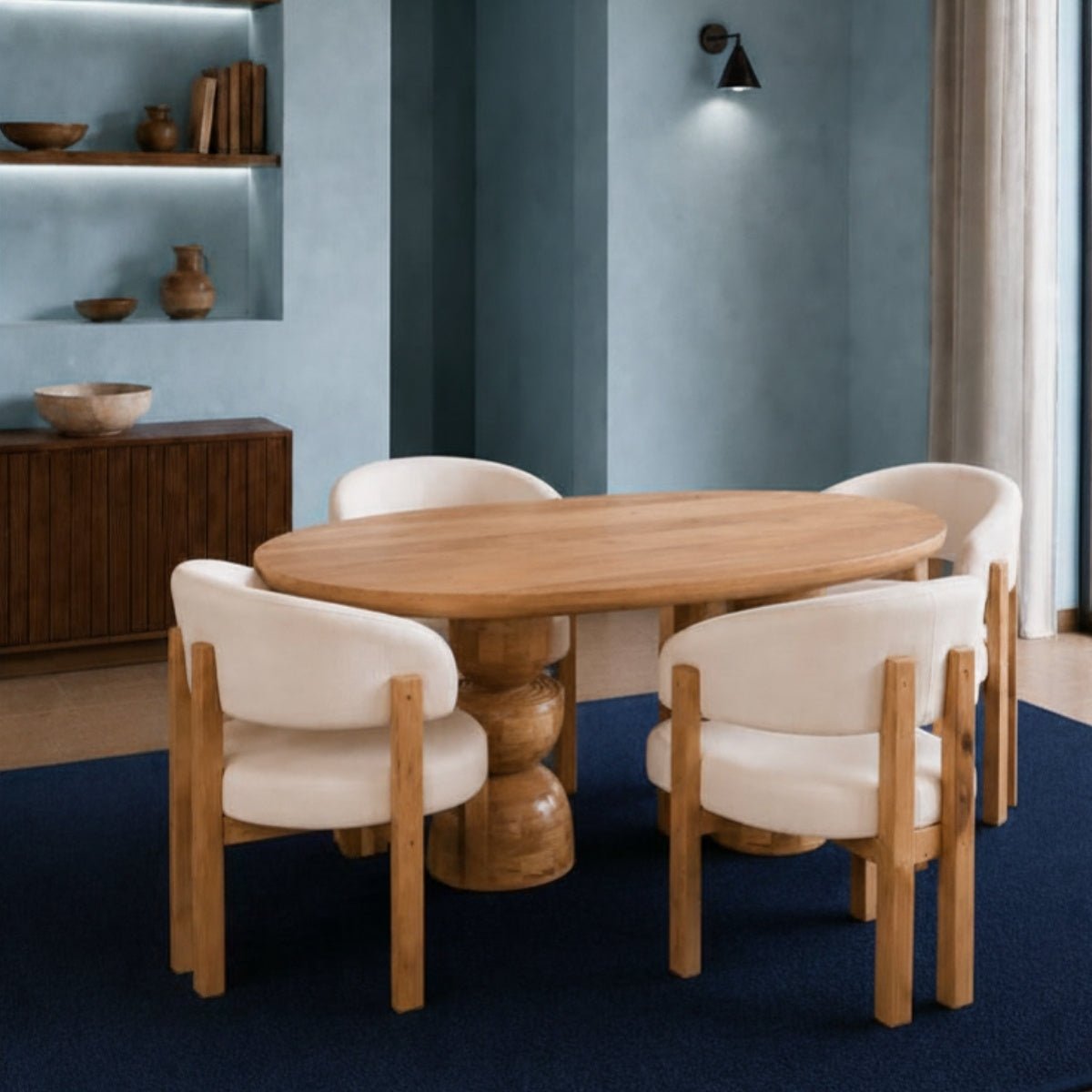 Somany Wooden Dining Table Set - Dining Set - Gharaana