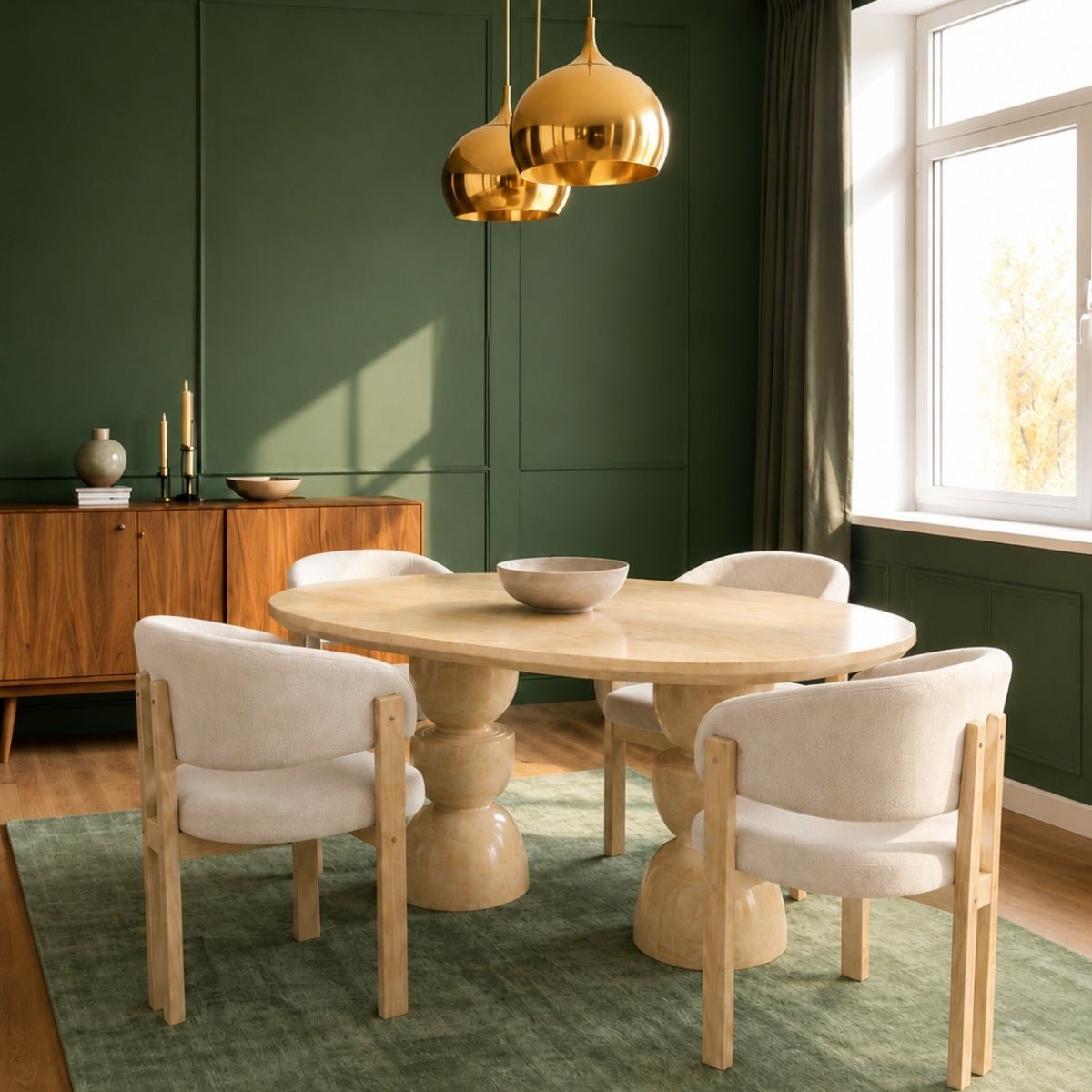 Somany Wooden Dining Table Set - Dining Set - Gharaana