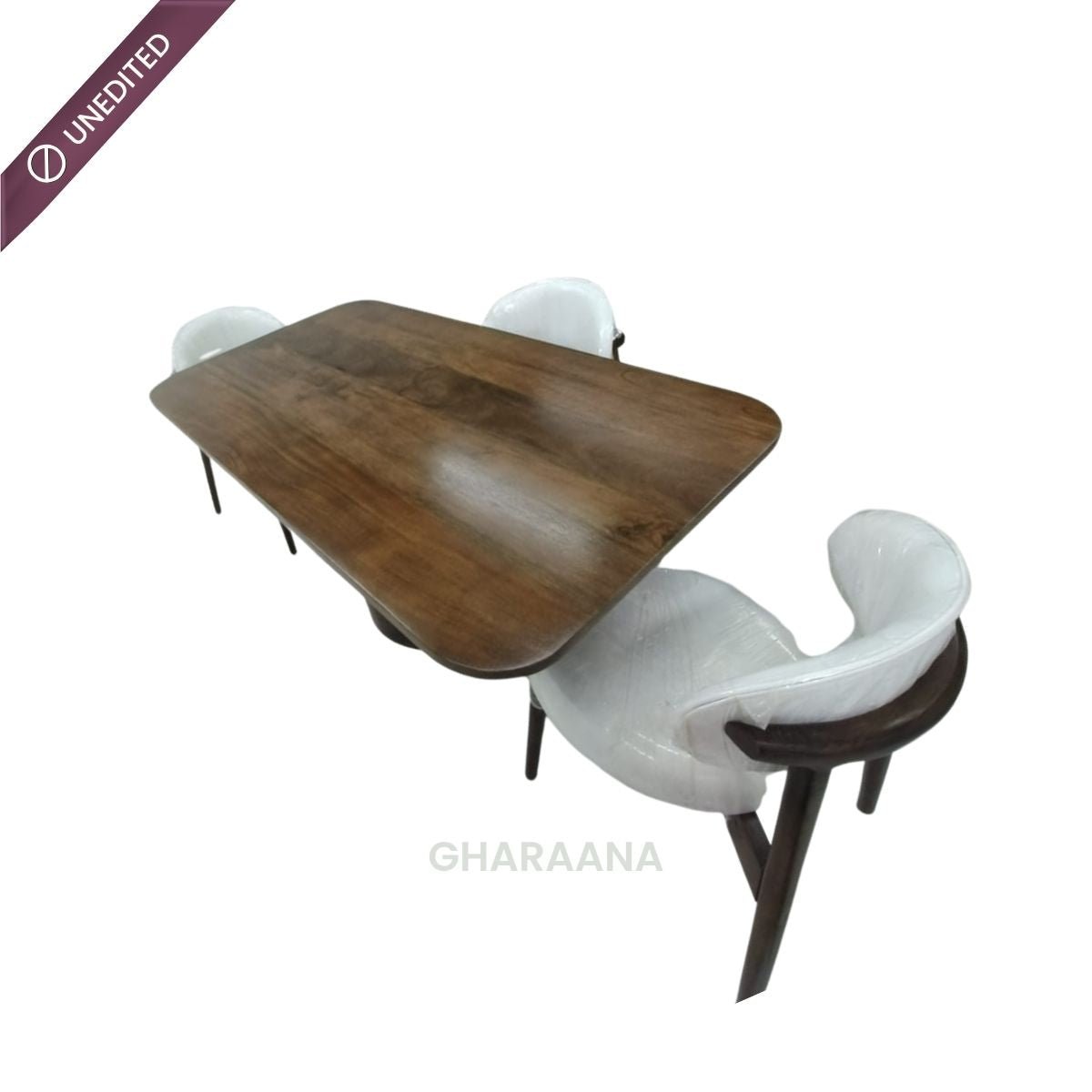 Adhira Marble-Top Wooden Dining Table Set - Dining Set - Gharaana