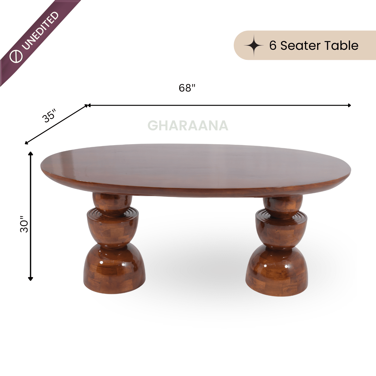 Somany Wooden Dining Table Set - Dining Set - Gharaana