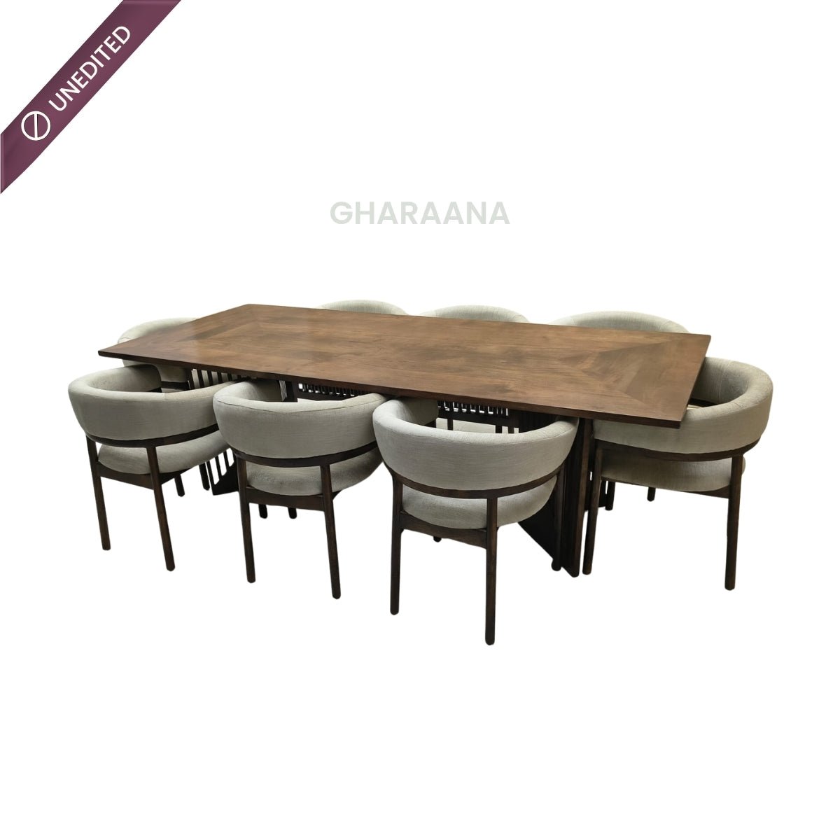 Rida Wooden Dining Table Set with chairs - Dining Set - Gharaana