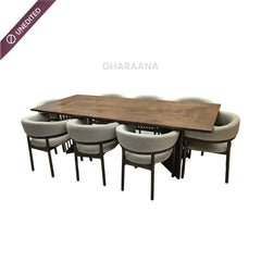 Rida Wooden Dining Table Set with chairs - Dining Set - Gharaana