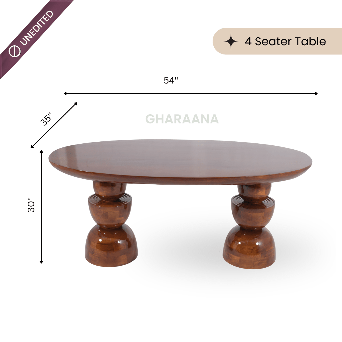 Somany Wooden Dining Table Set - Dining Set - Gharaana
