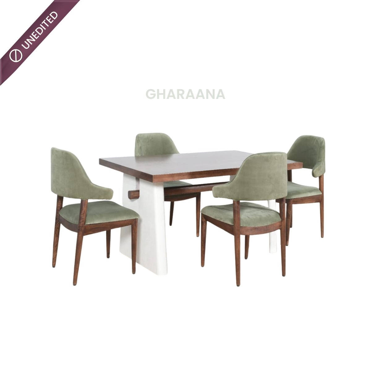 Vaayu Wooden Dining Table Set - Dining Set - Gharaana