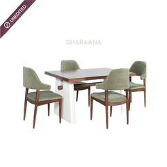Vaayu Wooden Dining Table Set - Dining Set - Gharaana