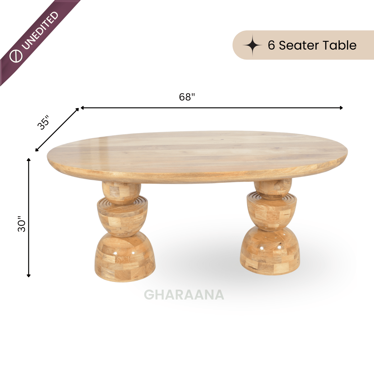 Somany Wooden Dining Table Set - Dining Set - Gharaana