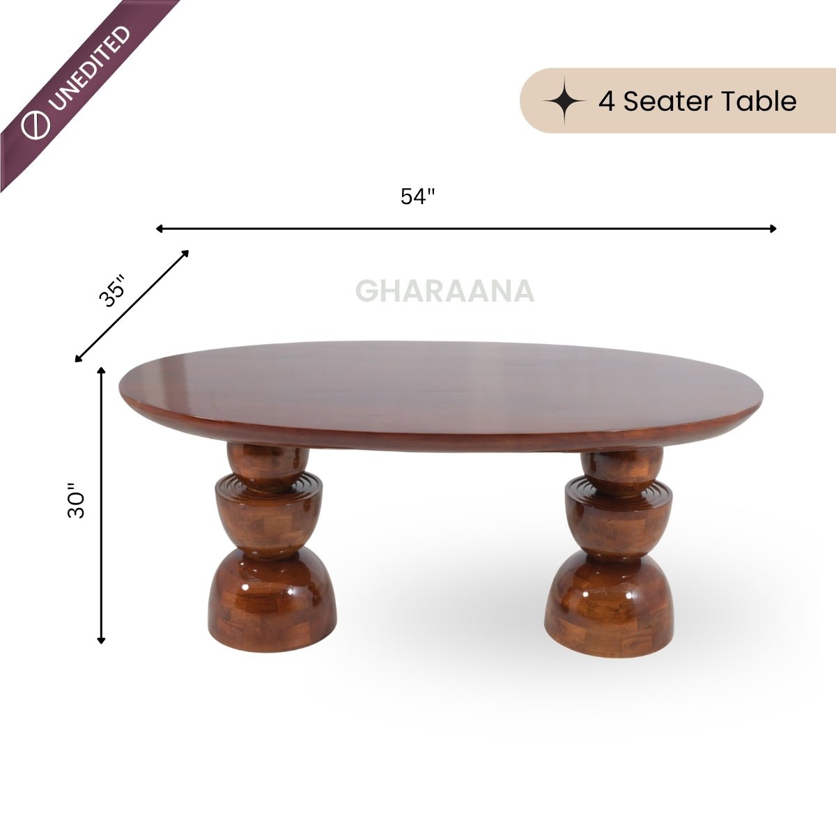 Somany Wooden Dining Table Set - Dining Set - Gharaana