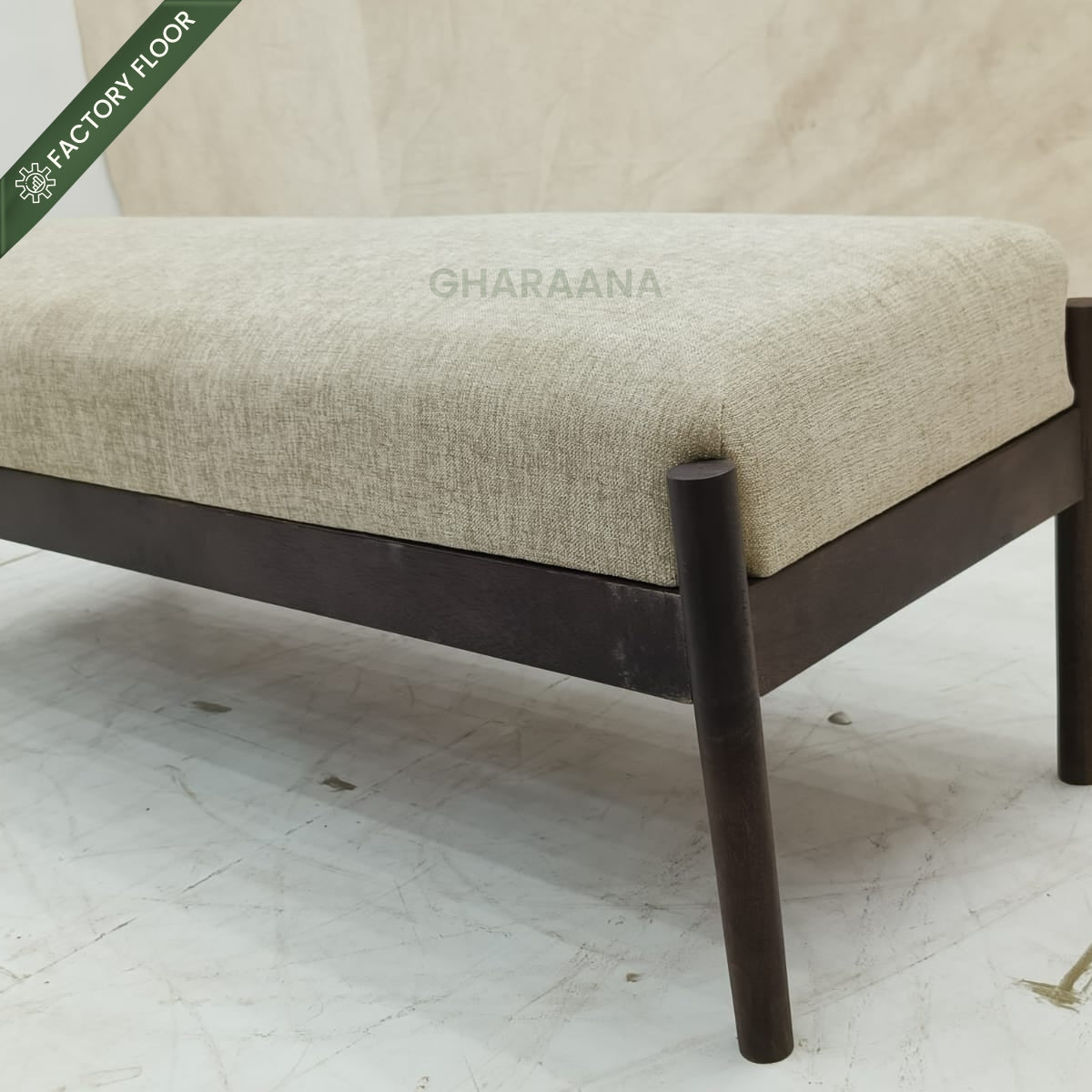 Verona Plush Wooden Bench - Dining Chairs - Gharaana