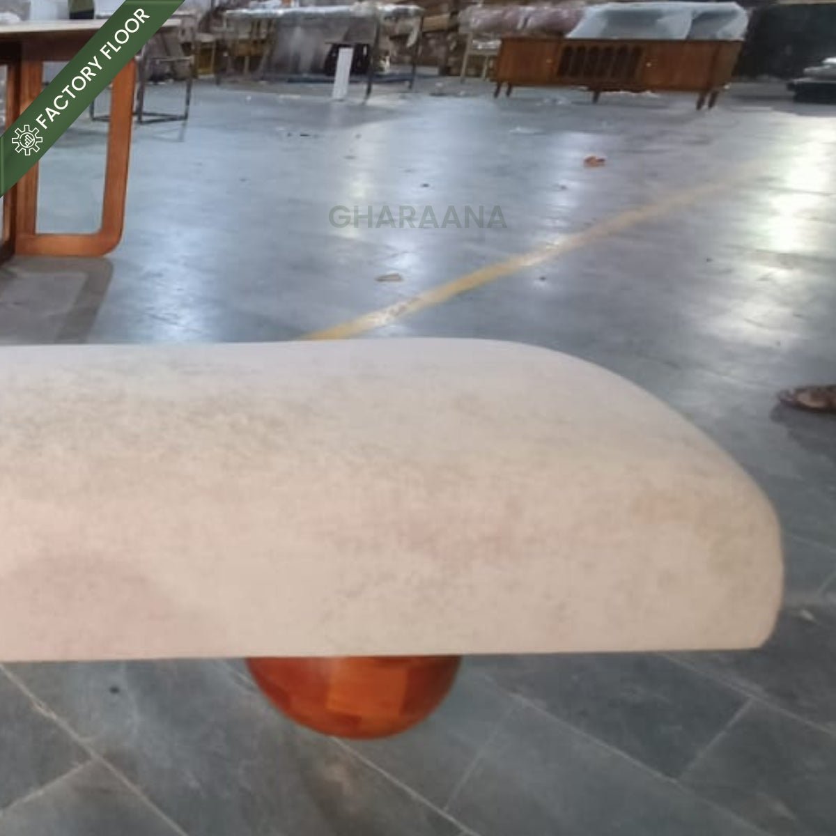 Somany Plush Wooden Bench - Dining Chairs - Gharaana