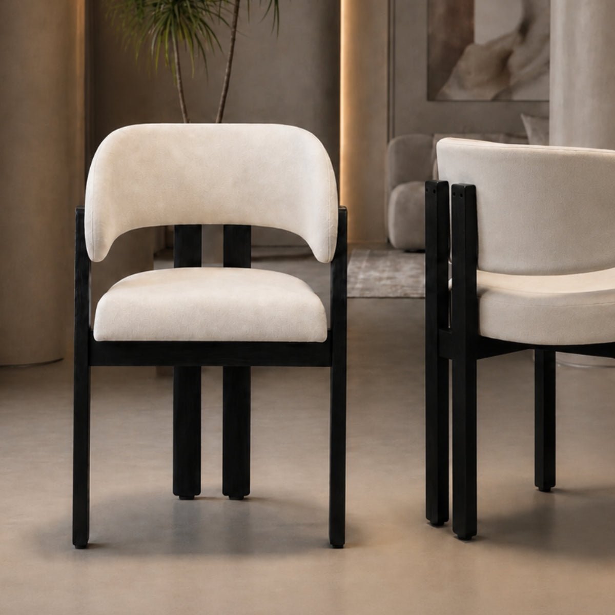 Flute S/2 Dining Chairs - Dining Chairs - Gharaana