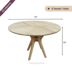 Spector Round Wooden Dining Table Set - Dining Set - Gharaana