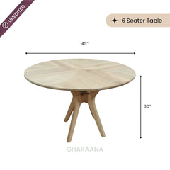 Spector Round Wooden Dining Table Set - Dining Set - Gharaana