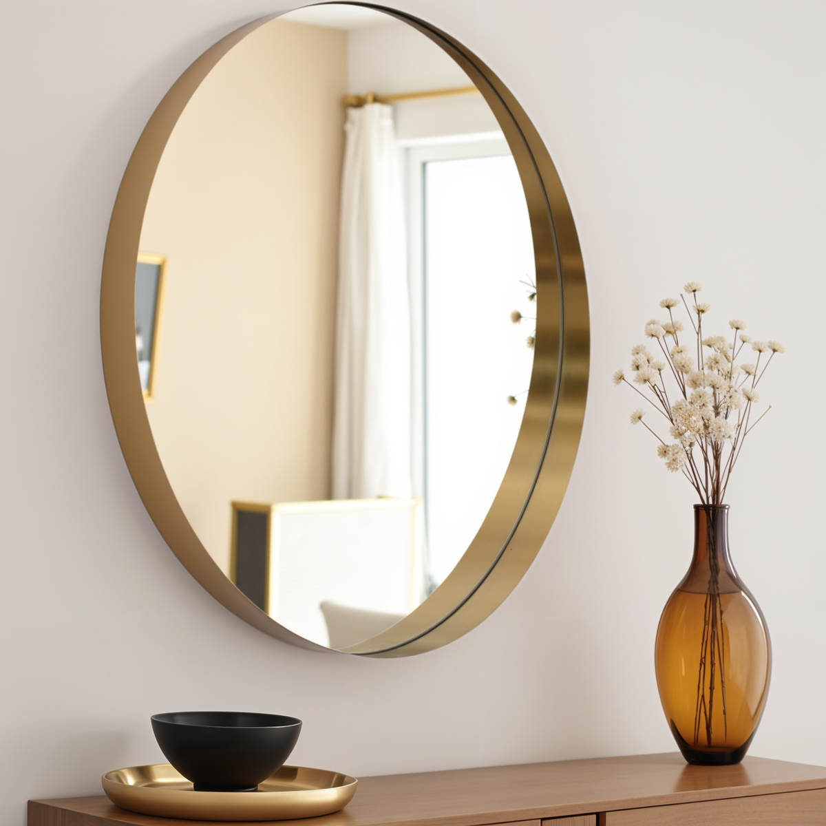 Darsh 32" Metal Wall Mirror