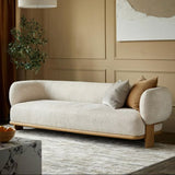 Forum 3-Seater Wooden Upholstered Sofa - Sofas - Gharaana