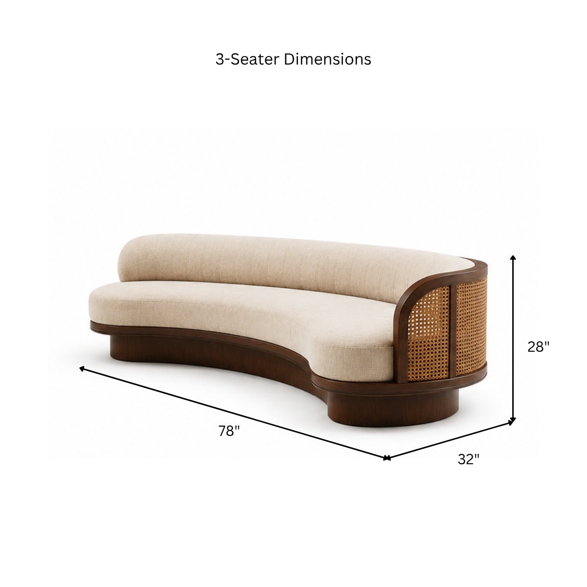 Riviera Custom Wooden Upholstered Sofa - Sofas - Gharaana