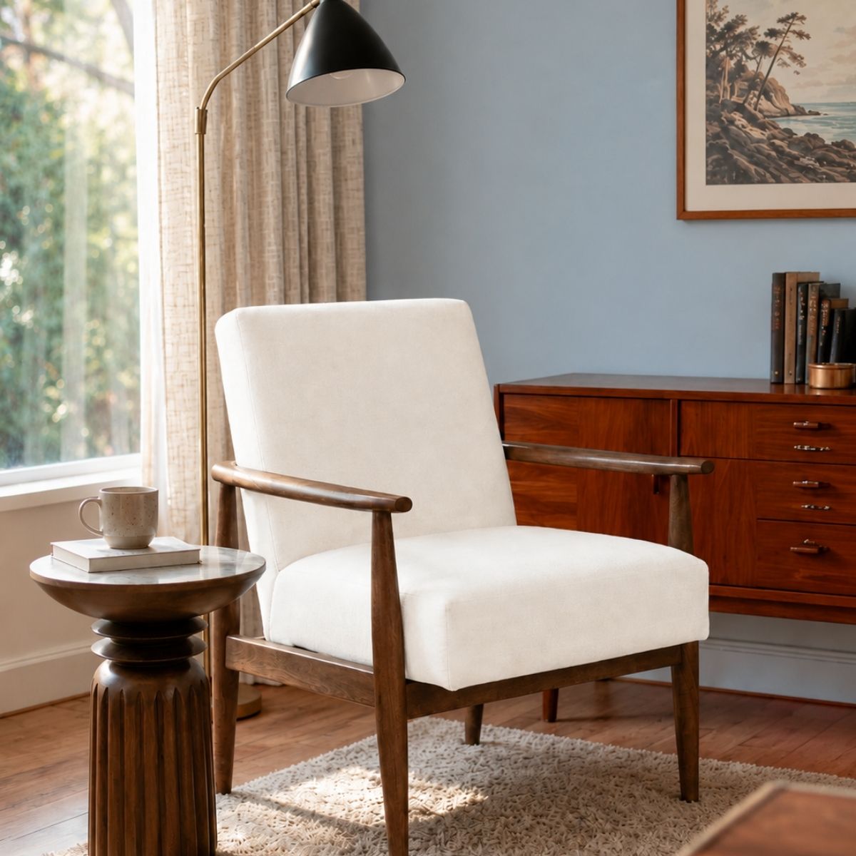 Kiyan Armchairs with Eve Side Table Combo - Armchairs - Gharaana