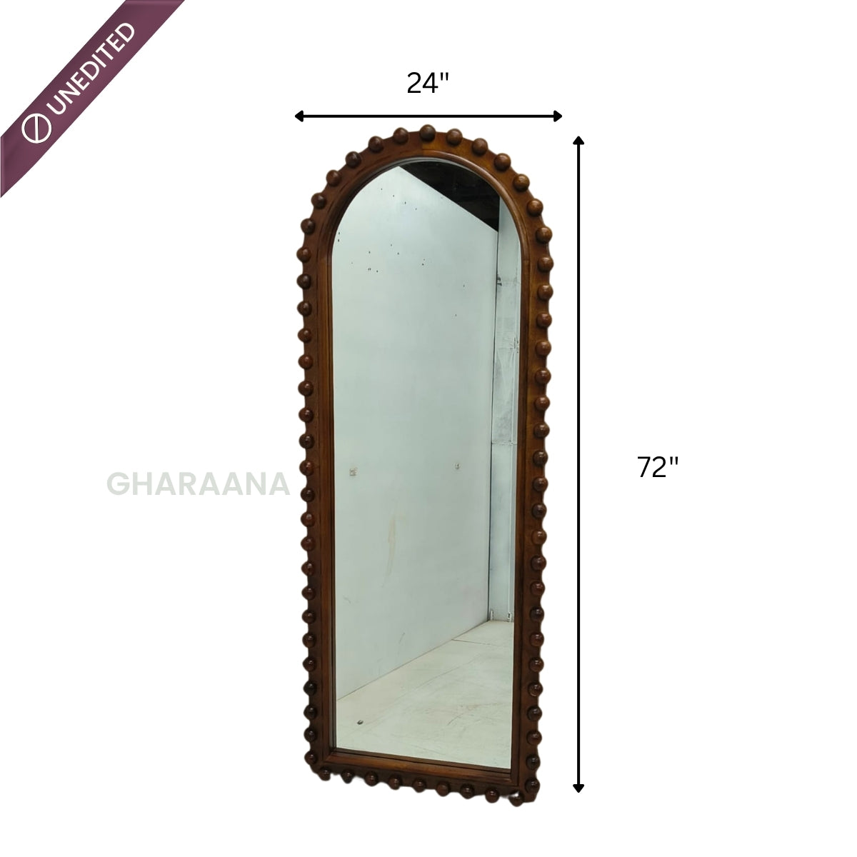 Pearl Wooden Full-Length Mirror