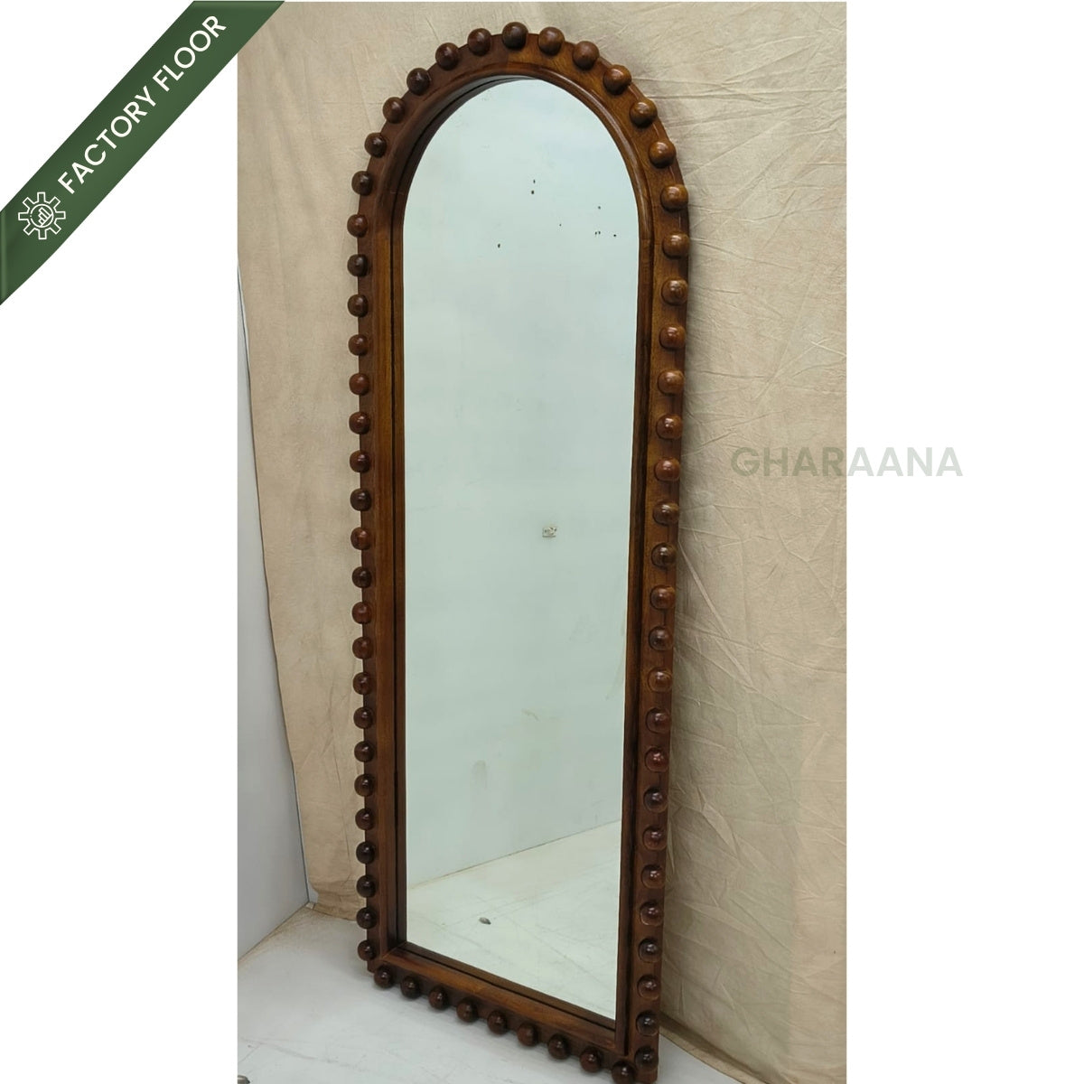 Pearl Wooden Full-Length Mirror