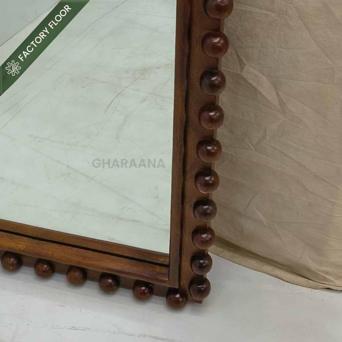 Pearl Wooden Full-Length Mirror