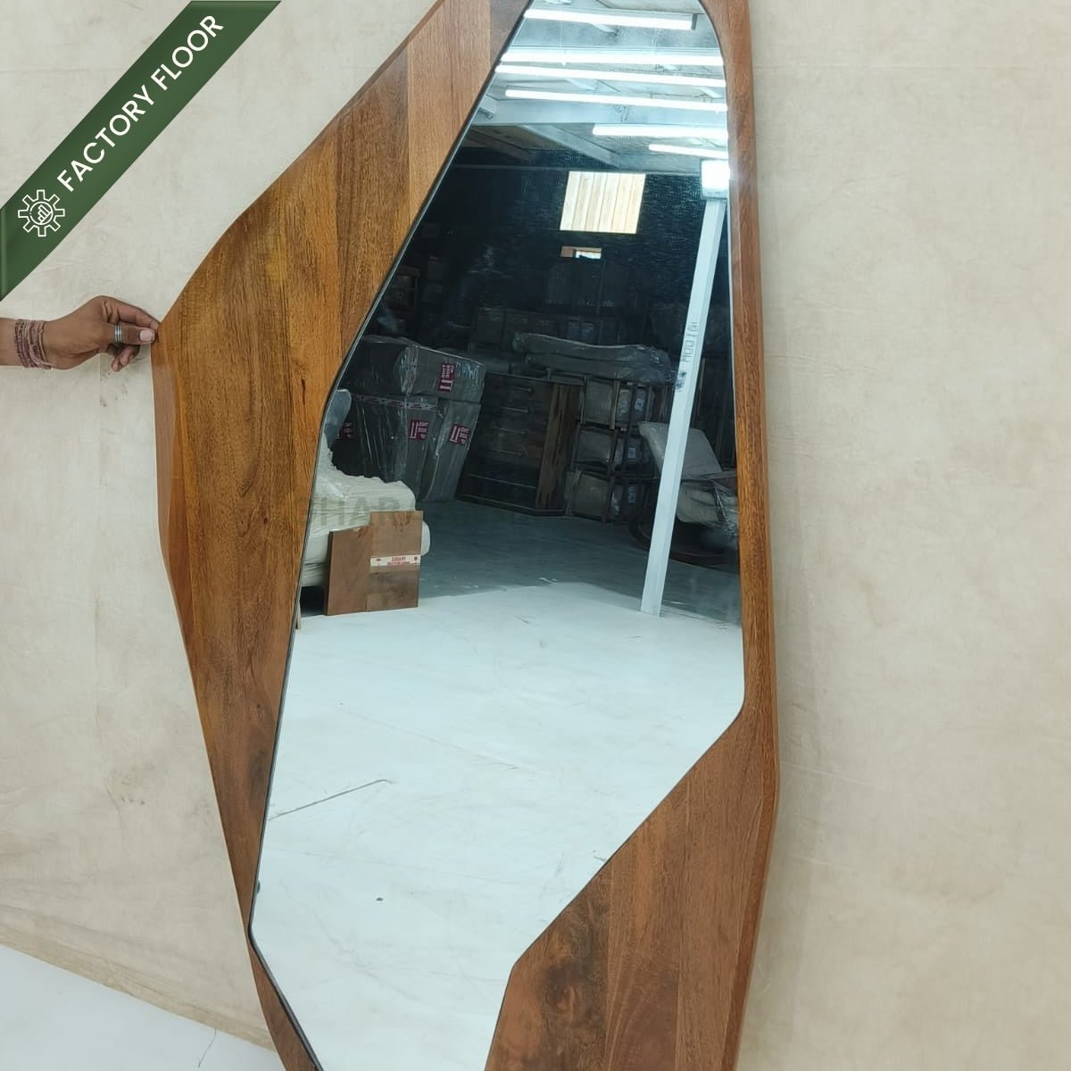 Andreas Abstract Wall Mirror - Mirrors - Gharaana