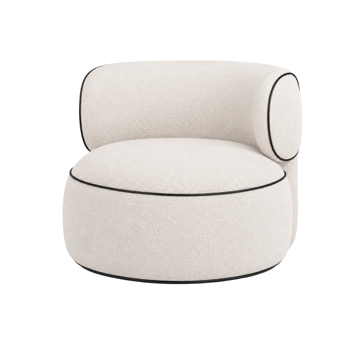 Moon Wooden Plush Armchair