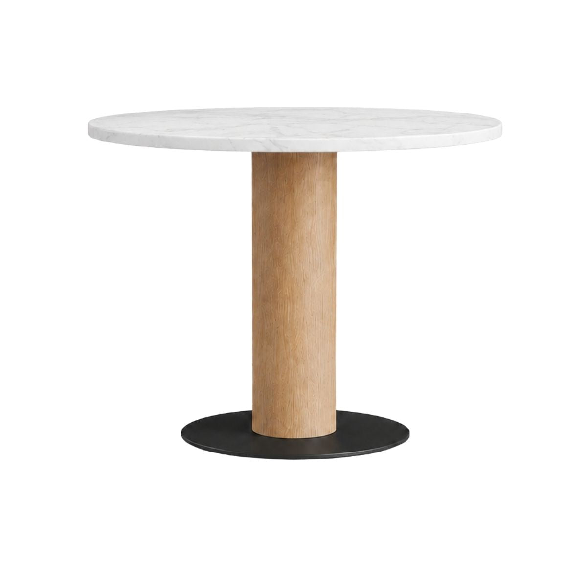 Orbit Marble Top Wooden Dining Table Set