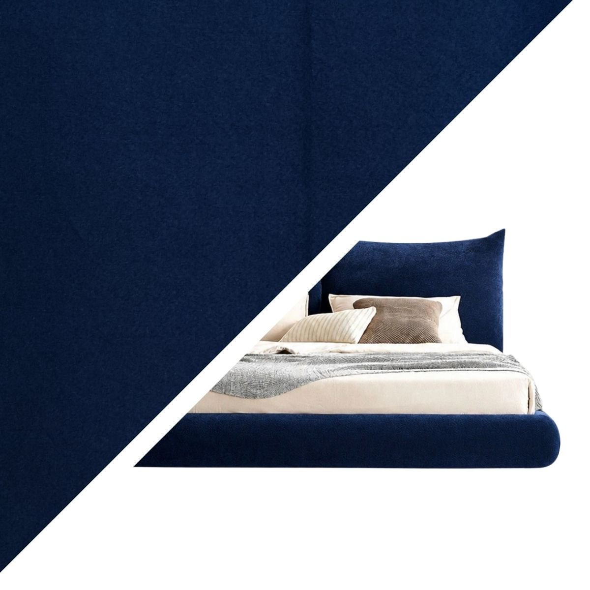 Eva 100% Solid Wood Upholstered Bed - Beds - Gharaana