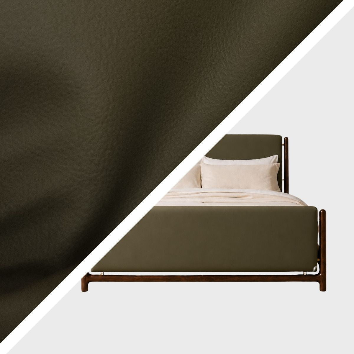 Hardik 100% Solid Wood Upholstered Bed - Beds - Gharaana