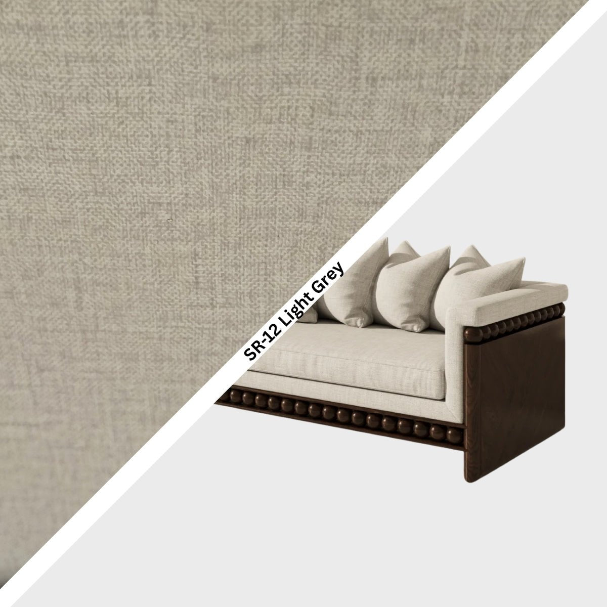 Pearl Wooden Upholstered Sofa - Sofas - Gharaana