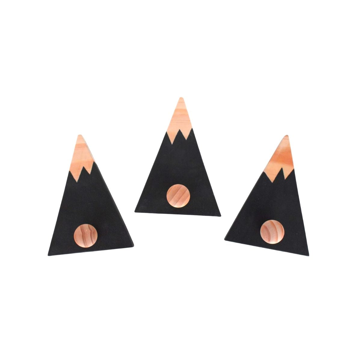 Winter Wooden Wall Hooks - Set of 3