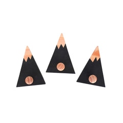 Winter Wooden Wall Hooks - Set of 3