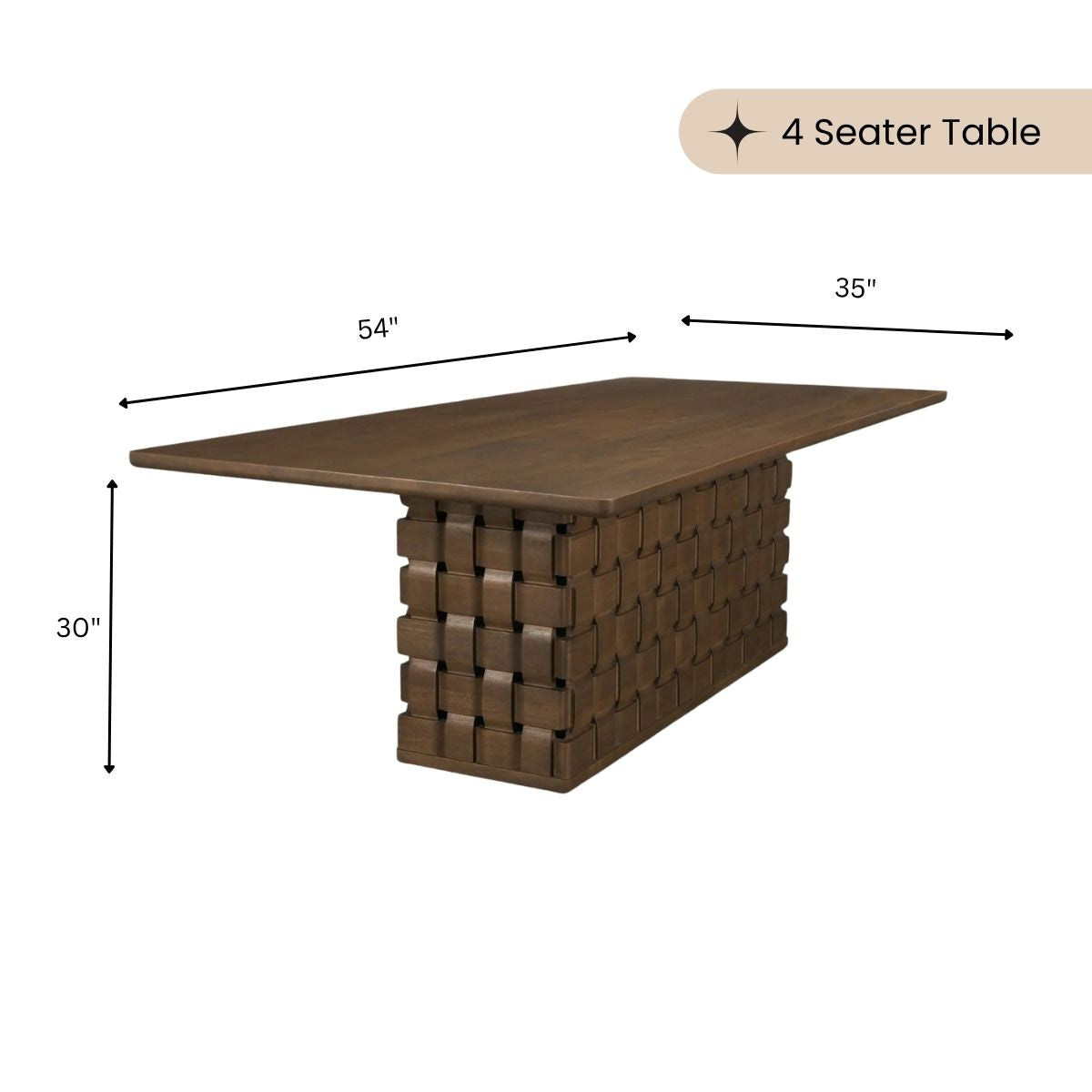 Alexa Wooden Dining Table Set