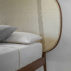 Vyut 100% Solid Wood Cane Bed