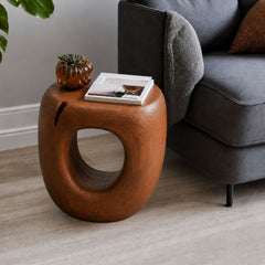 Ring Hollow Wooden Side Table