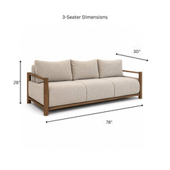 Estelle Custom Wooden Upholstered Sofa - Sofas - Gharaana