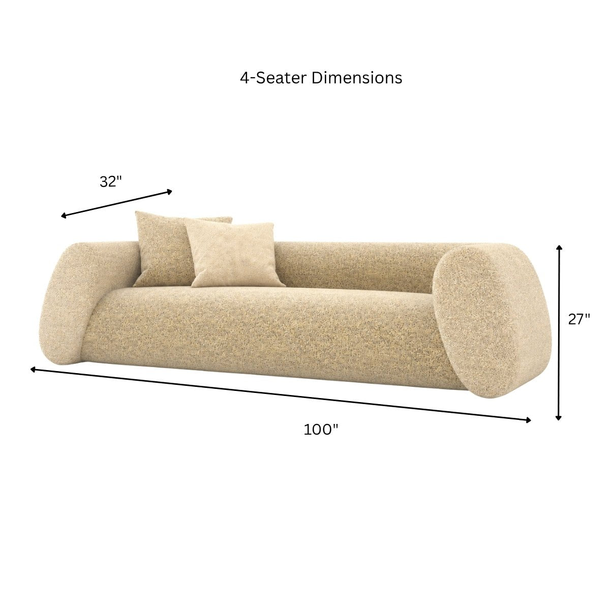 Avelline Custom Wooden Upholstered Sofa - Sofas - Gharaana