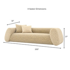Avelline Custom Wooden Upholstered Sofa - Sofas - Gharaana
