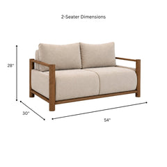 Estelle Custom Wooden Upholstered Sofa - Sofas - Gharaana