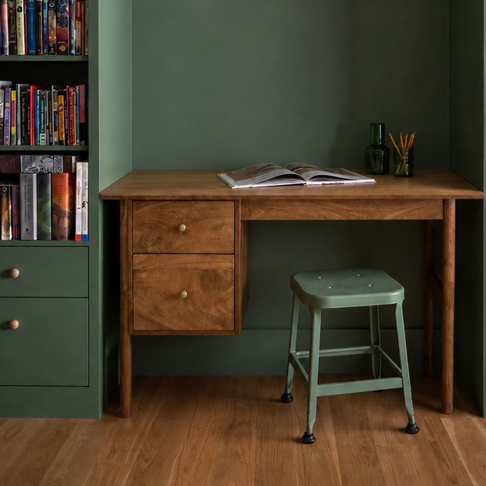 Maya Wooden Home Office Working Desk - Office Desk - Gharaana