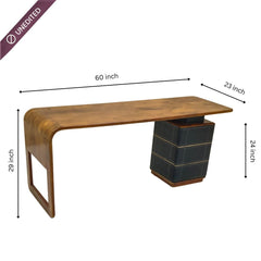 Manor Wooden Home Office Working Desk - Office Desk - Gharaana