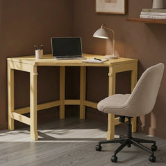 Arc Wooden Workstation Desk - Office Desk - Gharaana