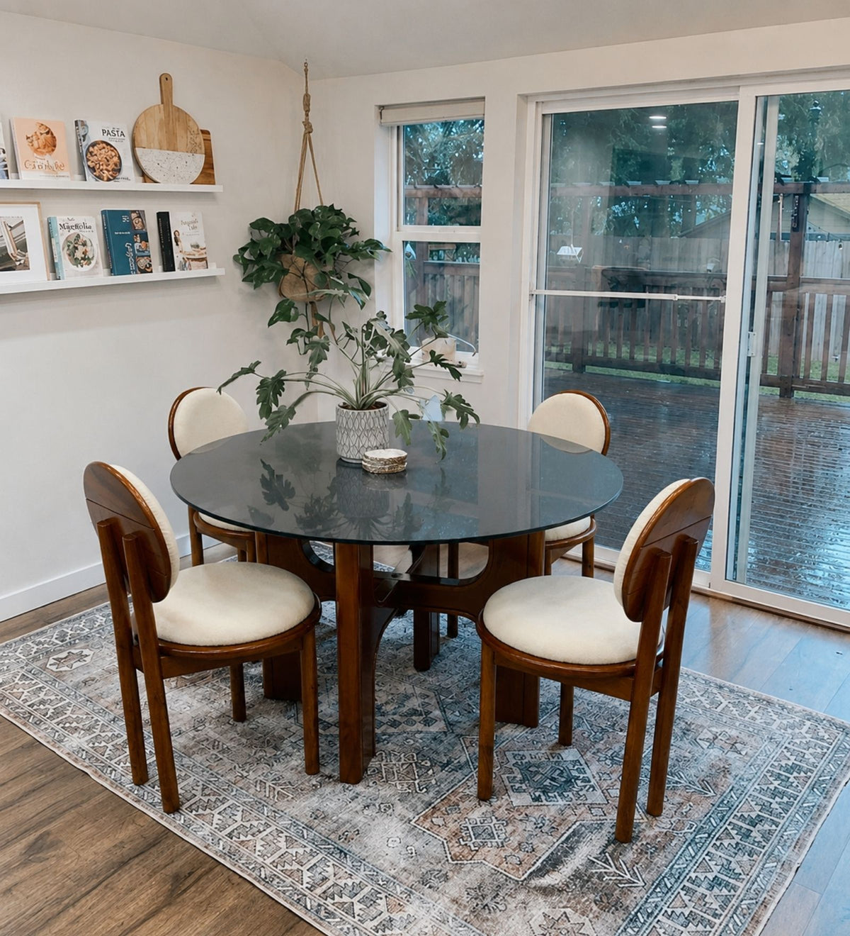 Graham Glass-Top Dining Table Set