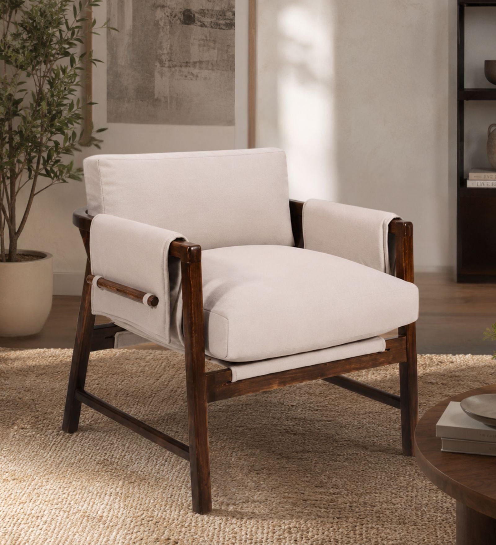 Kram Plush Armchair - Armchairs - Gharaana