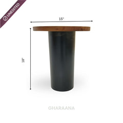 Rooted Wooden Side Table - Side Tables - Gharaana