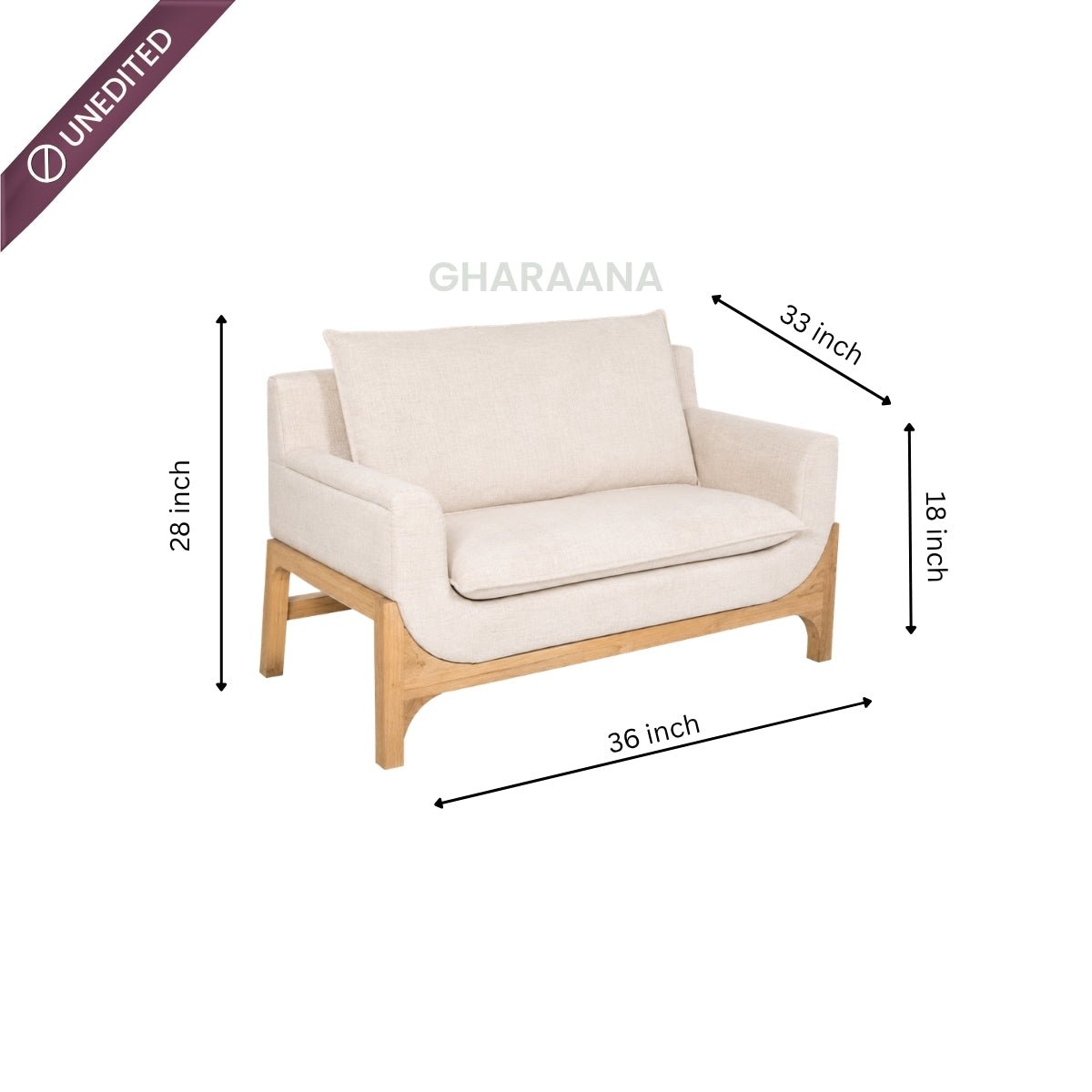 Raya Custom Wooden Upholstered Sofa - Sofas - Gharaana