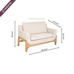 Raya Custom Wooden Upholstered Sofa - Sofas - Gharaana