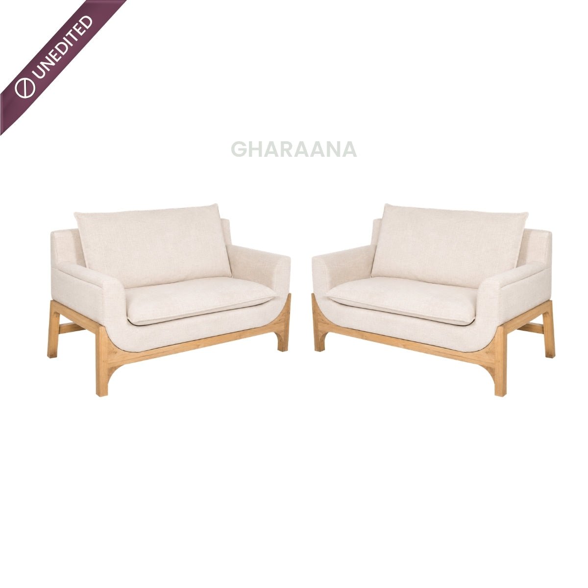 Raya Custom Wooden Upholstered Sofa - Sofas - Gharaana