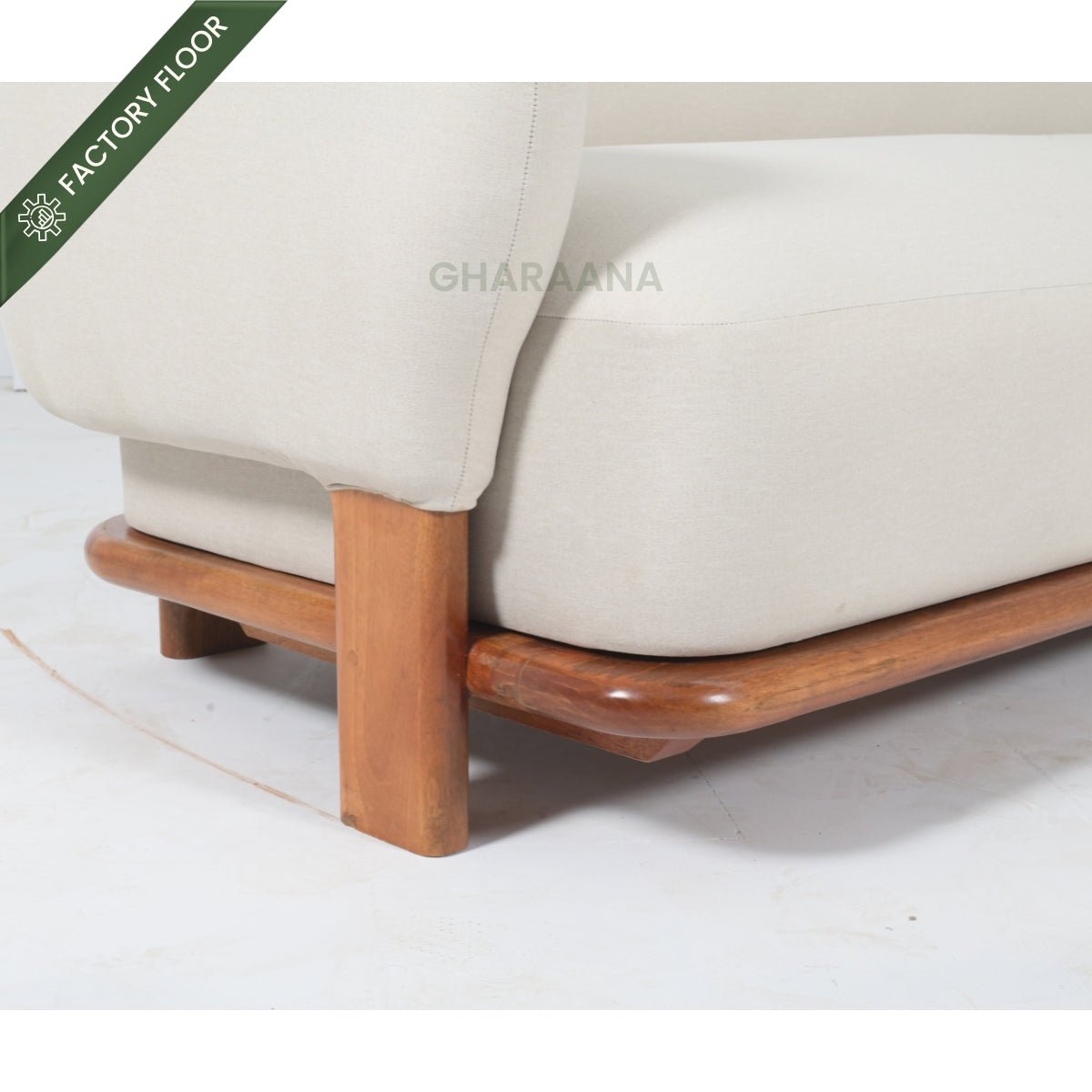 Forum Custom Wooden Upholstered Sofa - Sofas - Gharaana